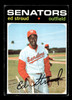 1971 Topps Ed Stroud #217 Washington Senators Low Grade - Creases — Example B - Front