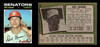 1971 Topps Del Unser #33 Washington Senators VG — Example B - Front and Back