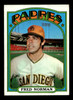 1972 Topps Fred Norman #194 San Diego Padres Low Grade - Creases - Front