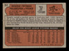 1972 Topps Woodie Fryman #357 Philadelphia Phillies Low Grade - Creases - Back