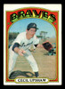 1972 Topps Cecil Upshaw #74 Atlanta Braves Low Grade - Creases - Front