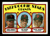 1972 Topps Chris Arnold / Jim Barr / Dave Rader #232 Rookie Stars San Francisco Giants RC Low Grade - Creases - Front