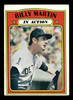 1972 Topps Billy Martin #34 In Action Detroit Tigers Low Grade - Creases - Front