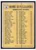 1970 Topps Baseball Harmon Killebrew / Reggie Jackson / Frank Howard #66 American League Home Run Leaders HOF VG-EX back of card