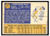 1970 Topps Baseball Steve Hovley #514 VG back of card