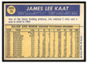 1970 Topps Baseball Jim Kaat #75 HOF VG back of card