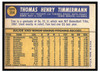 1970 Topps Baseball Tom Timmermann #554 VG back of card