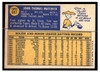 1970 Topps Baseball Tom Matchick #647 VG back of card