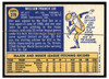 1970 Topps Baseball Bill Lee #279 VG back of card