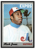 1970 Topps Baseball Mack Jones #38 VG front of card