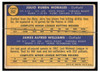 1970 Topps Baseball Jerry Morales / Jim Williams #262 Rookie Stars VG back of card