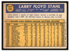 1970 Topps Baseball Larry Stahl #494 VG back of card