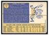 1970 Topps Baseball Darrell Chaney #3 VG back of card