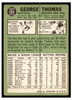 1967 Topps Baseball George Thomas #184 VG-EX back of card