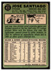 1967 Topps Baseball Jose Santiago #473 VG back of card