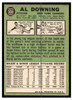 1967 Topps Baseball Al Downing #308 VG-EX back of card