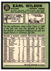 1967 Topps Baseball Earl Wilson #305 VG back of card