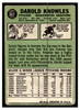 1967 Topps Baseball Darold Knowles #362 VG back of card