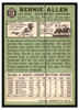 1967 Topps Baseball Bernie Allen #118 VG-EX back of card