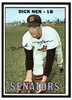 1967 Topps Baseball Dick Nen #403 VG front of card