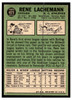 1967 Topps Baseball Rene Lachemann #471 VG back of card