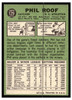 1967 Topps Baseball Phil Roof #129 VG back of card
