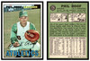 1967 Topps Baseball Phil Roof #129 VG front and back of card