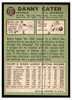 1967 Topps Baseball Danny Cater #157 VG-EX back of card
