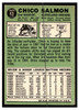 1967 Topps Baseball Chico Salmon #43 VG back of card