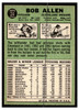 1967 Topps Baseball Bob Allen #24 VG-EX back of card