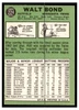 1967 Topps Baseball Walt Bond #224 VG-EX back of card