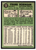 1967 Topps Baseball Frank Robinson #100 Low Grade - Creases back of card