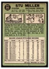1967 Topps Baseball Stu Miller #345 Good back of card