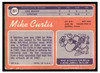 1970 Topps Mike Curtis #201 Low Grade - Creases — Example A back of card