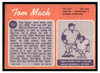 1970 Topps Tom Mack #151 Low Grade - Creases — Example C back of card