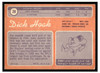 1970 Topps Dick Hoak #28 VG-EX back of card