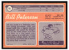 1970 Topps Bill Peterson #16 Low Grade - Creases back of card