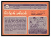 1970 Topps Ralph Heck #127 VG-EX back of card