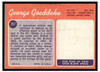 1970 Topps George Goeddeke #257 Good back of card