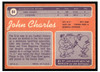 1970 Topps John Charles #84 VG back of card