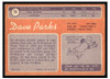 1970 Topps Dave Parks #74 Low Grade - Marks back of card