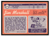 1970 Topps Jim Marshall #213 VG back of card