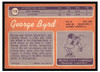 1970 Topps George Byrd #119 VG back of card
