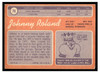 1970 Topps Football Johnny Roland #76 Good — Example A back of card