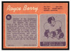1970 Topps Football Royce Berry #86 Good back of card