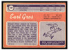 1970 Topps Football Earl Gros #184 Low Grade - Marks back of card