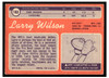 1970 Topps Football Larry Wilson #160 Good — Example A back of card
