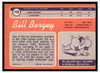1970 Topps Football Bill Bergey #168 Good — Example A back of card