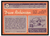 1970 Topps Football Dave Robinson #102 Good back of card
