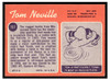 1970 Topps Football Tom Neville #161 VG back of card